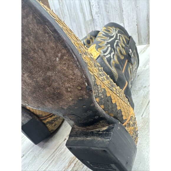 Los Altos Buttercup Python J-Toe Mens 7 EE Handmade Leather Exotic Cowboy Boots main image 8